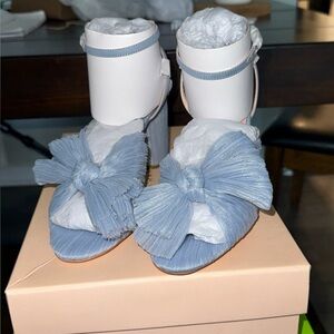 Loeffler Randall Camellia Blue Bow Sandals (6.5)